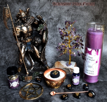 Hexenshop Dark Phönix Magic of Brighid Ritual Glaskerzen Set Besser Sprechen